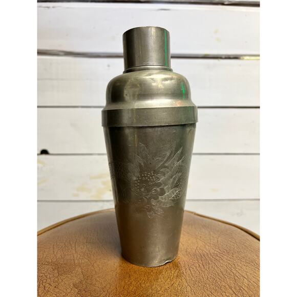 Rare Vintage 20th Century Pewter Cocktail Shaker by Kut Hing Swatow - Picture 1 of 6